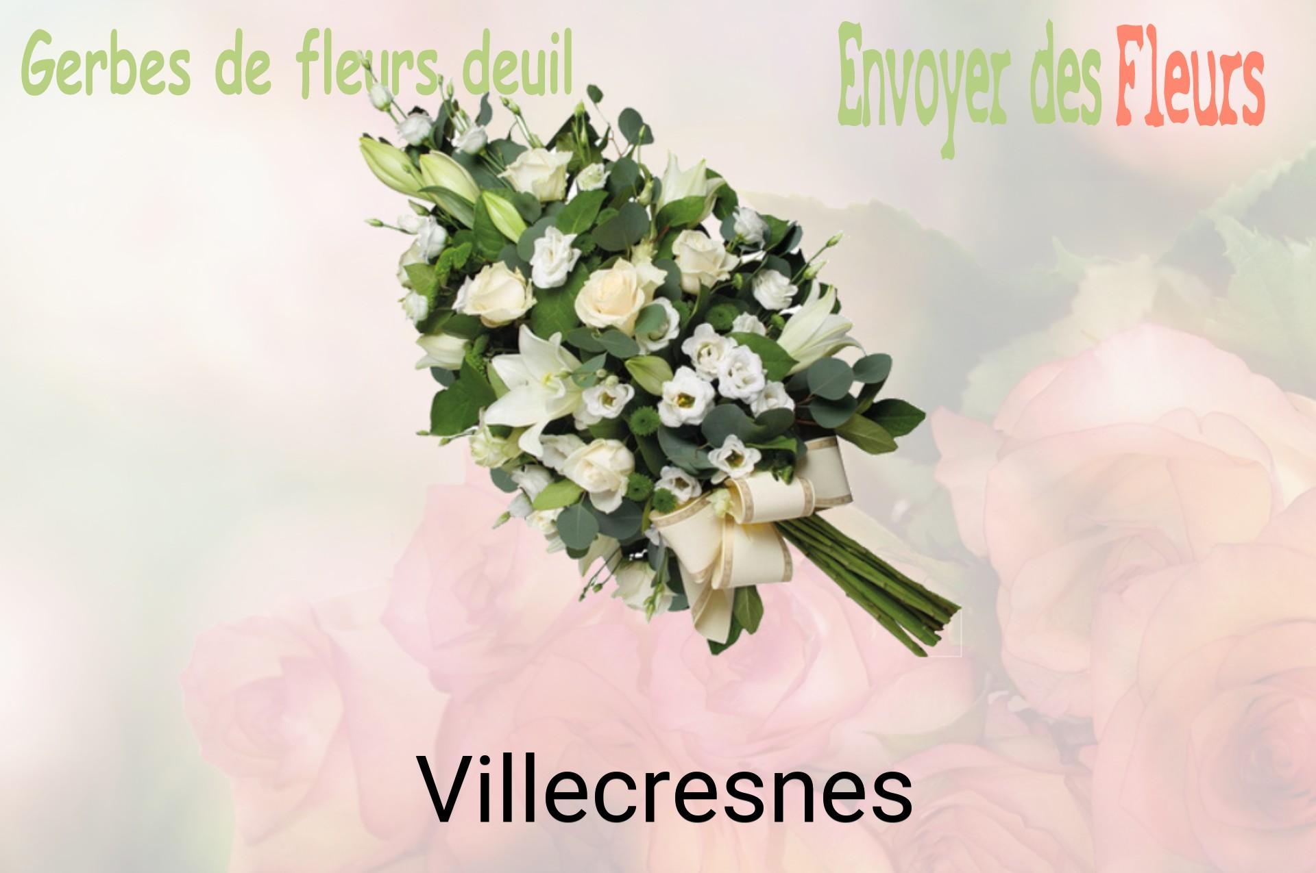 Gerbe de fleurs de deuil livrée à Villecresnes